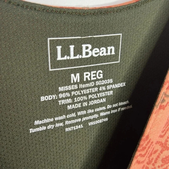 L.L.Bean Sleeveless Tank Dress Geometric Tribal Print Stretch Travel Casual - Picture 8 of 10